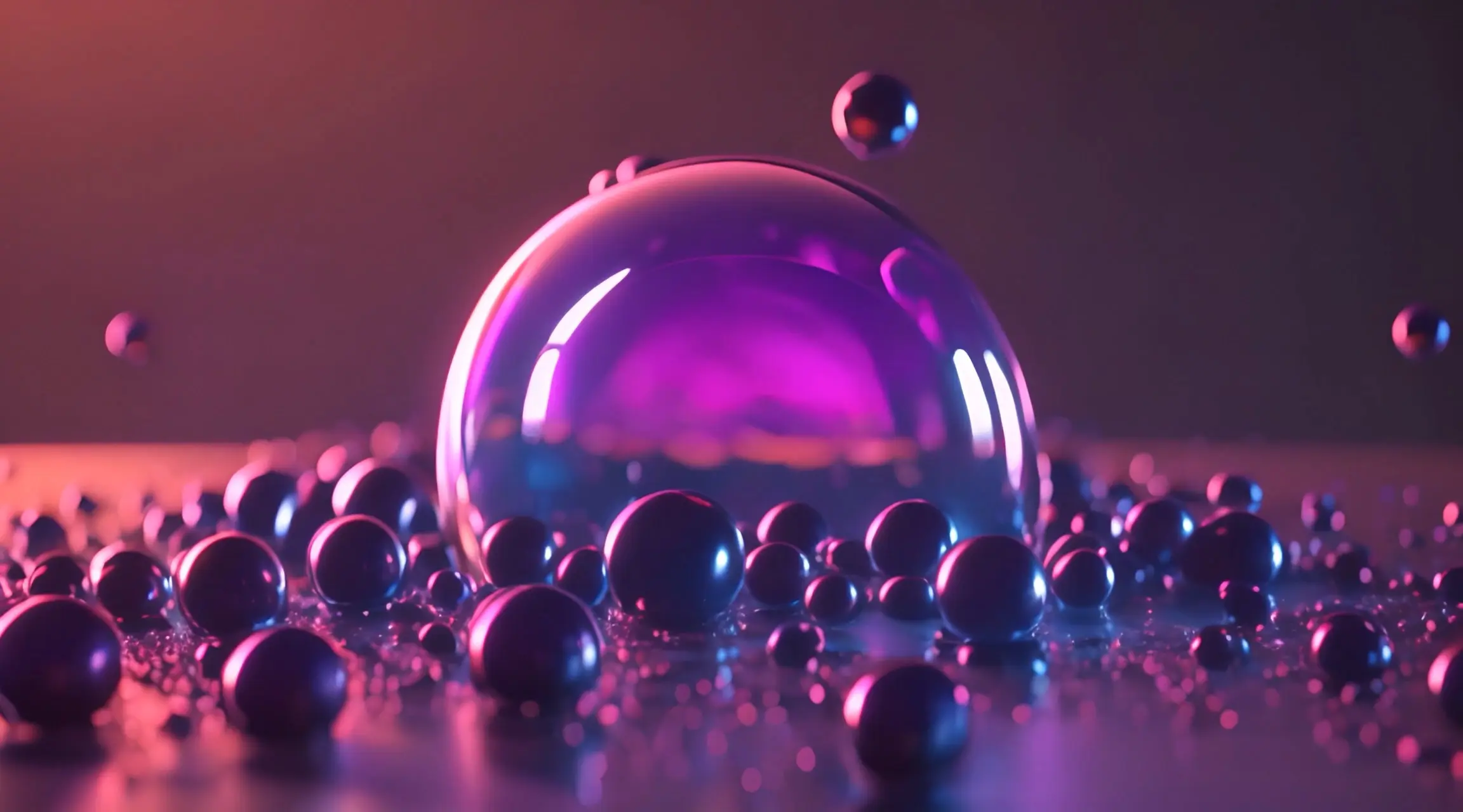 Abstract Glass Bubbles in Motion Video Clip